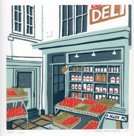 Deli Down The Alley Lino Print - December 2025